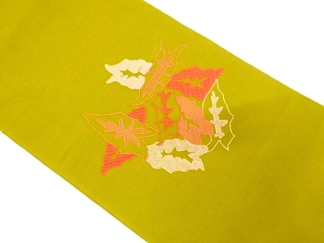 JAPANESE KIMONO / NAGAYA OBI / EMBROIDERY / ABSTRACT PATTERN 